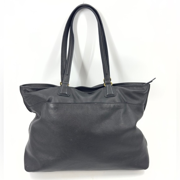 Fossil Julia Tote Black Leather Large Shoulder Bag Carryall Purse Pebbled - Picture 5 of 16